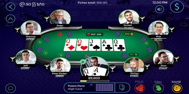 Poker Vin777 có 5 vòng cược để xác định người chiến thắng